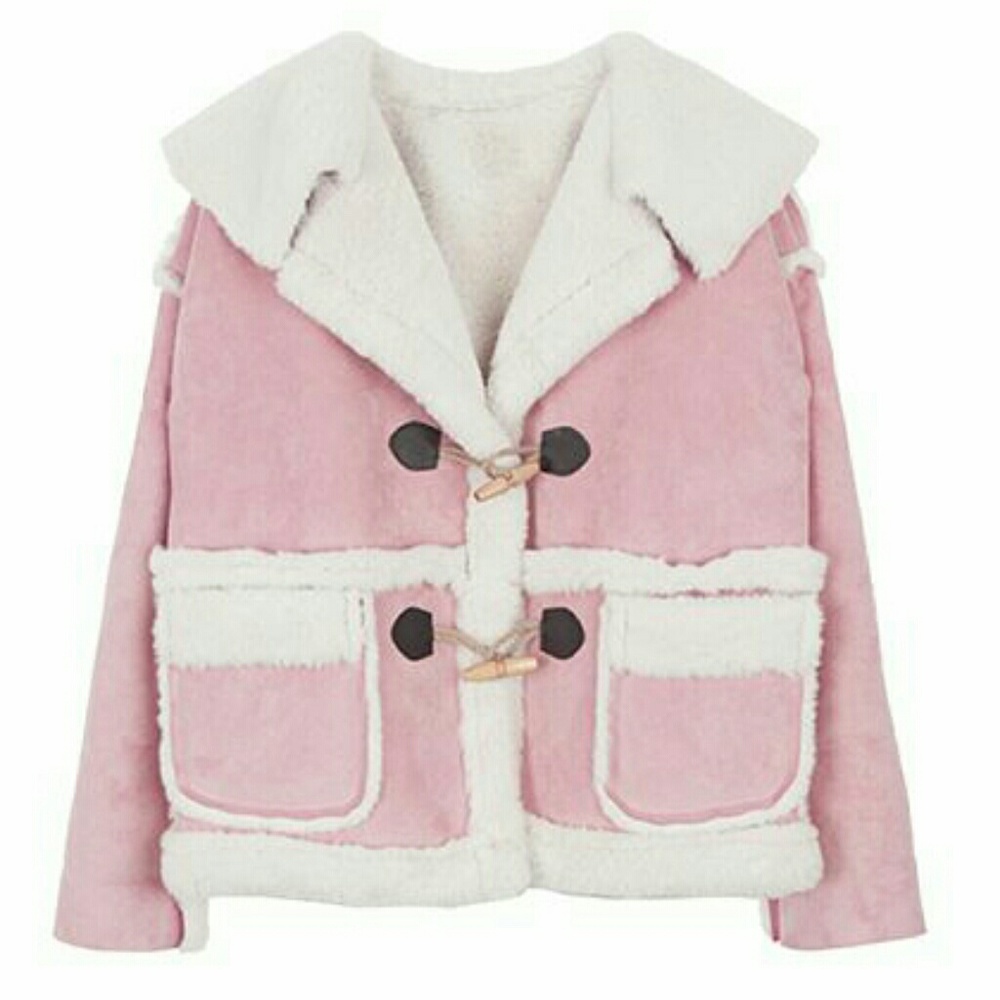MIXXMIX Faux Fur Lined Duffle Jacket Coat